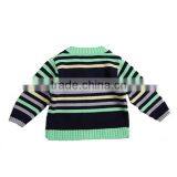 Baby Boys V Neck Sweater Stripe Knitted Children Cardigan thumbnail-2