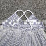 Lace Stripe Summer New Model Girl Latest Kids Party Dresses thumbnail-6