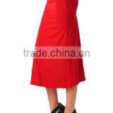 Hot Sales Women's High Stretch High Waisted Rayon Span Mid-Calf Maxi Skirt thumbnail-4