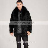 2015 Winter Fashion Mens Faux Fur Coat Thick Warm Jackets Full Length Parka Fox Fur Coats Plus Size Man's Overcoat thumbnail-1