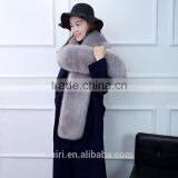 2016 New Fashion Autumn and Winter Womens Faux Raccon Fox Fur Collar Muffler Fur Scarf Faux Long Scarf Cape Winter Scarf thumbnail-1