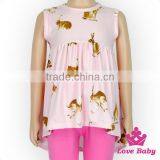 New Hot- Sale Children Baby Clothing Sleeveless Dress Summer Floral Cotton Rabbit Printing Smoking Frock Designs thumbnail-2