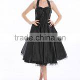 Wholesal 2014 Whloesale Ladies 1950's Vintage Style Black Polka Dot Halter Neck Rockabilly Dress New 8 - 26 ou thumbnail-3