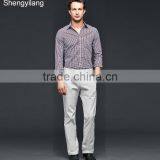 Wholesale High Quality Man Fashion Plaid Shirt Guangzhou Manufacturer thumbnail-3