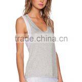Contrast Mesh Trim Throughout Shirttail Tank Tops thumbnail-2