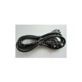 Black Indian Type Laptop AC Adapter Power Cord With 0.5m*0.5m