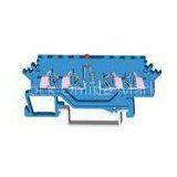 Blue 800v 18A Thermocouple Spring Terminal Block For Any Kind Of Wires