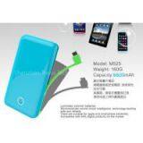 Ultra Thin li Polymer Power Bank With Build in Cable