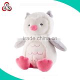 super soft pink and white sitting 8 inch owl plush stuffed owl toy