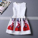 Ancient Beauty Rosy Printed A Line Dress/sym Rose Multi Design Sleeveless A Line Dress/polyester Latest Fashion