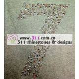 311 Numbers Hot-fix Heat Transfer Rhinestone Motif Design 2