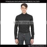 High Quality 2016 Men Business Black Long Sleeve Non-ironing Shirt thumbnail-1