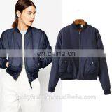 Wholesale Classic Women Nylon Custom Bomber Jacket