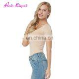 Fast Delivery Reversible Soft Organic Bamboo Nude Round Neck Blank Fashion Tshirt thumbnail-2