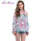 Wholesale Summer Floral Off Shoulder One Size Ladies Beach Dress thumbnail-1