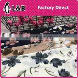 2017 Hot Sale Colorful Polyester Spandex Chiffon Flower Fabric