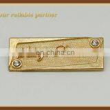 Guangzhou Factory, Decorative Hanging Gold Metal Label for Garment