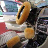 Genuine Sheepskin Short Fur Car Steering Wheel Cover thumbnail-5