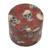 D40mm& H39.5mm Zinc Alloy Smoke Grinder Flat Pattern Tobacco Accessory With 4-layer and Colorful Logo for Tobacco, Cigarette,smoking thumbnail-4