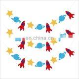 Factory Direct Sale Low Cost Felt Flag With Wood Hanging thumbnail-2