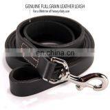 High Quality Dog Leash Water Resistant Heavy Full Grain Leather Lead Training Leahses thumbnail-4