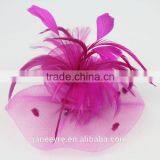 2015 Elegant Hair Accessories Feather Sinamay Fascinator Clip thumbnail-2