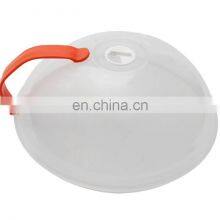 Heat Resistant Plastic Anti-Sputtering Lid Food Cover Microwave Oven Splatter Guard With Removable Handle and Steam Vent