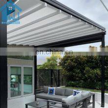 Easy Assembly Powder Coating Motorized Outdoor Folding PVC Awning Pergola Retractable Roof
