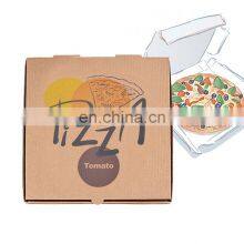 Wholesale Cheap Price Fast Food Paper Boxes Custom Logo Printed Portable Thick Recycled Corrugated Delivery Baking Pizza Box thumbnail-4
