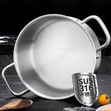 Stainless Steel Double-ear Soup Pot With Three Layers of Steel thumbnail-2
