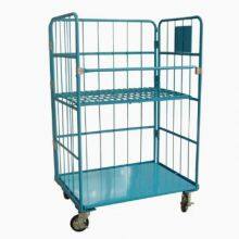 Scale Heavy Duty Rolling Wire Mesh Storage Cage for Cargo Collecting Milk Trolley thumbnail-5