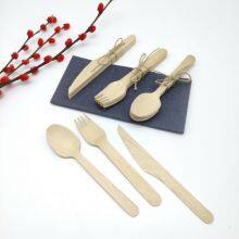 Disposable Cooking Utensils Natural Wood Knives Spoons Forks Cutlery Sets thumbnail-3