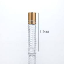 Круглые миниатюрные стеклянные флаконы для ароматического эссенциального масла с роллером и алюминиевой крышкой, объемом 5 мл, 10 мл, 15 мл