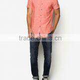 Coral Linen Textured Men's Shirts Summer Cool Button Up Shirts Quality Choice thumbnail-5