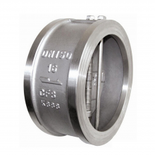 3in CF8 Stainless Steel High Temperature Wafer Butterfly Check Valve Spring Dual Plate Non-Return Valve thumbnail-1