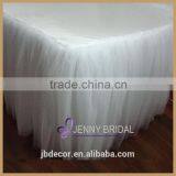 TC091(5) Elegant Wedding Party Decorations White Tulle Table Skirt thumbnail-1