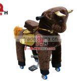 QHKR08 Dark Brown Cattle Kiddie Ride Without Electricity for Sale thumbnail-1