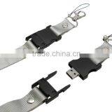 Cheap Silver Gray Usb Flash Drive Lanyard Keychain