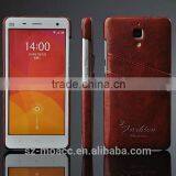 High Quality pu Leather Back Cover Case for Xiaomi Mi4 thumbnail-1