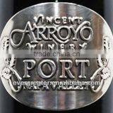 Embossed Stannum Tin Label for Wine Bottle