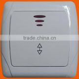 European Style Flush Mounted One Gang Two Way Wall Switch Illuminated (F3105)