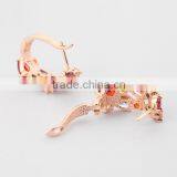 18k Gold Plated Multicolor CZ Cubic Zirconia AAA Cluster Clip Earrings for Women thumbnail-2