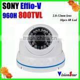 Hot Sale Hidden Video Camera 800TVL Sony Effio-V Super WDR Defog 3DNR Outdoor Vandalproof Security Dome Cctv Camera thumbnail-1