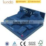 Blue Customized Logo Velvet Jewelry Display Stand