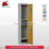 Factory Direct Sale Yellow Metal Two Doors Locker
