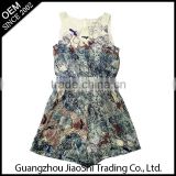 OEM service Guangzhou made ladies western dress new designer dress off-shoulder cheap print dress wholesale