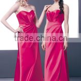 2015 Sweetheart Floor Length Hot Pink Wedding Reception Dresses Made To Order Bridesmaid Dresses China HA-136