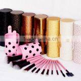 Professional 12 Pcs Private Logo Cosmetic Makeup Brush Set Cylinder Holder Quality Choice
