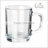 high quality black tea clear glass cup with handle