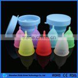 Wholesale Muti Colors Soft Silicone Female Cup Folding Cup Sets thumbnail-4